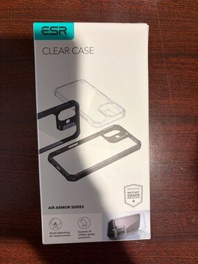 iPhone 16 Clear Case (Blue Trim) - Air Armor Series - Blue/Clear